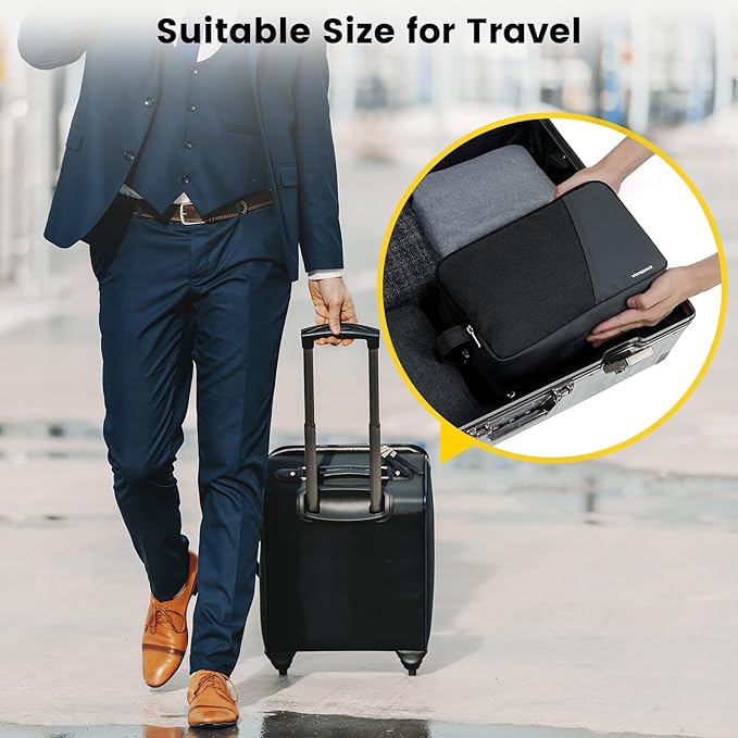 Vorspack Large Travel Toiletry Bag - Water Resistant Toiletry Bag for Men Dopp Kit for Bathroom Toiletries Accessories Gifts - Black