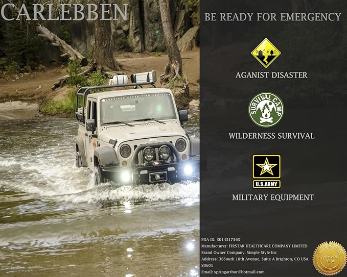 Carlebben Rip-Away EMT Pouch Molle Pouch Ifak Pouch Medical First Aid Kit Utility Pouch 1000D Nylon (with Medical Supplies Tan)
