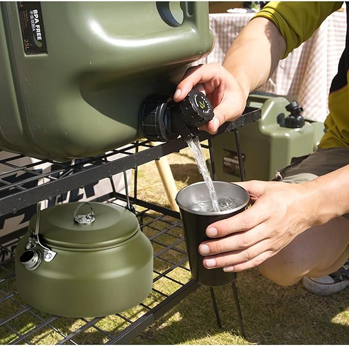 3PCS Camping Kettle Outdoor Campfire Camp Kettle Set with 2 Cups, 1L Stainless Steel camping tea kettle Coffee Pot, Portable Lightweight Teapot, Ideal for Hiking Picnic Travel, Green