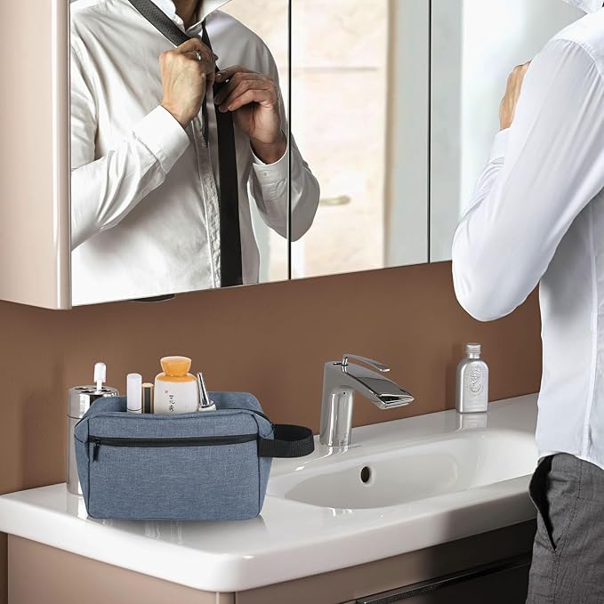 Travel Toiletry bag Toiletry bag for women men Hanging Cosmetic bag Travel accessories for Women Men (Blue)