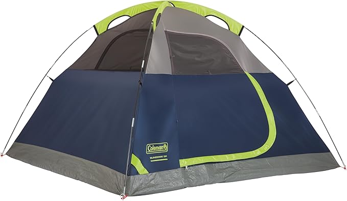 Coleman Sundome Camping Tent with Rainfly, 2/3/4/6 Person Tent Sets Up in 10 Mins, Weatherproof Shelter for Camping, Festivals, Backyard, Sleepovers, & More