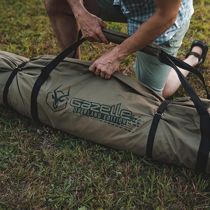 Gazelle T4 Overland Edition GT401GR Pop-Up Portable Camping Hub Tent, Easy Instant Set up in 90 Seconds, Alpine Green/Moss, 4-Person, Family, Overlanding