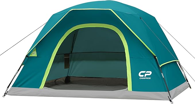 CAMPROS CP Tents for Camping 4/6 Person Tent Waterproof Windproof Double Layer Camping Tent, Easy Setup Dome Tent with Large Mesh Windows & Wider Door for Outdoor Camping & Hiking