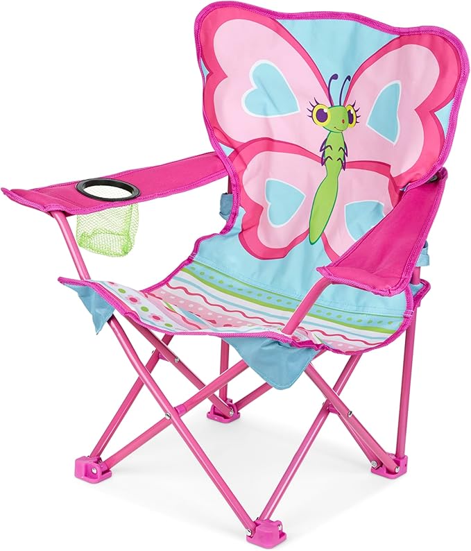 Melissa & Doug Sunny Patch Cutie Pie Butterfly Folding Lawn and Camping Chair