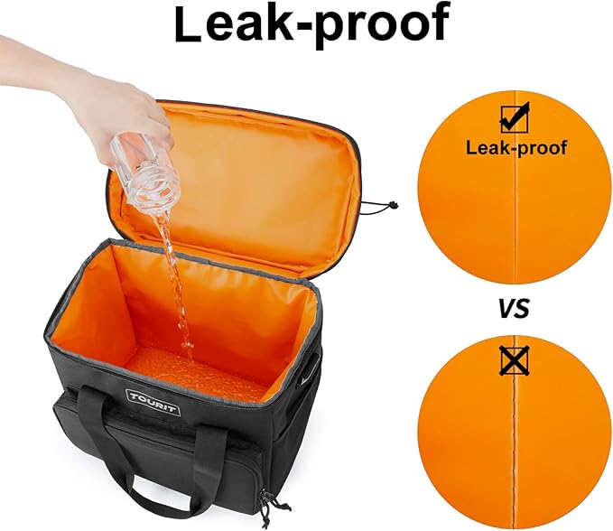 TOURIT Cooler Bag 24/35/46-Can Insulated Soft Cooler Portable Cooler Bag 14.6/24/32L Large Lunch Cooler for Picnic, Beach, Work, Trip
