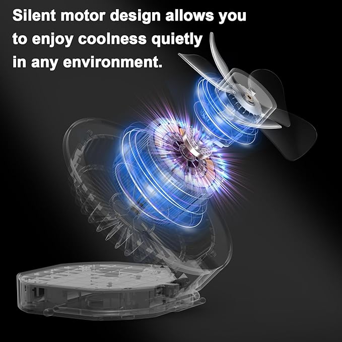 Camping Fan Light with Remote - 6000mAh x2 Rechargeable Battery, 24H Max Run Time, 2000LM, 3 Light Modes & Stepless Dimming, Ultra - Quiet, Includes Carry Bag