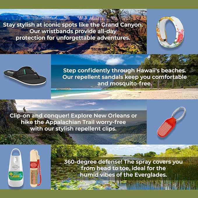 PARA'KITO Mosquito Insect & Bug Protection Wristband - Mosquito Stickers, Bug Spray Alternative - Summer Essentials, Beach Accessories, Hiking, Camping Essentials - w/Essential Oils (Leopard White)