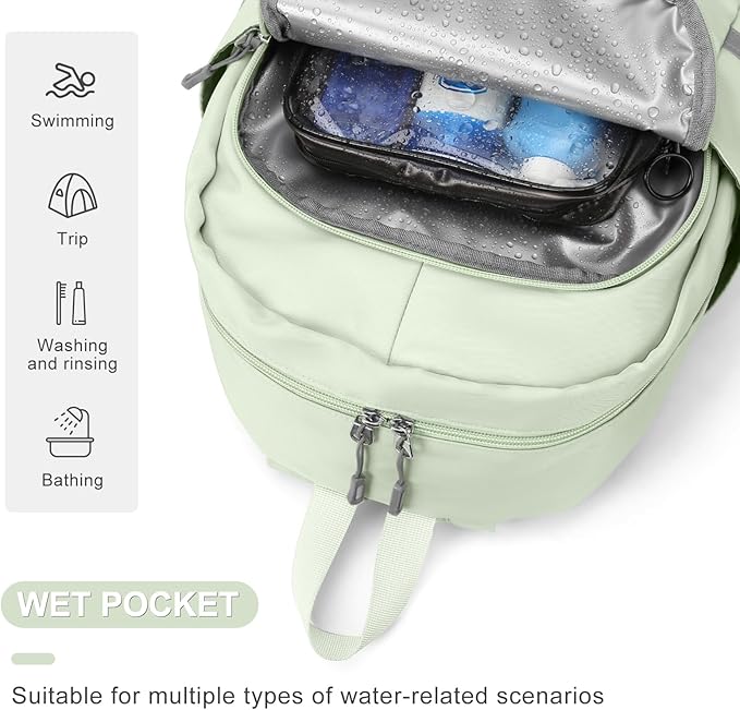 coofay Small Gym Backpack For Women Waterproof With Shoe Compartment Lightweight Travel Workout Sports Backpack Small Gym Bag