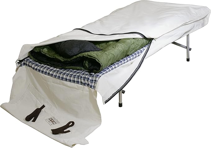 TrailMax Canvas Cavalry-Style Cowboy Bedroll; Premium Lined Sleeping Bag Cover; Durable 12oz Canvas; Comfy Flannel Liner; Winter Camping Sleeping Bed Roll; Cowboy Bed Roll for Camping