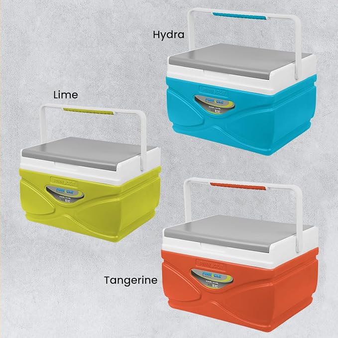 Picnic Cooler – 4.5 Liter Hard Cooler – Coolbox Keeps Contents Cool for 48 Hours – BPA Free Outdoor Cooler – Portable Cooler for Picnics, Grill, Camping (Orange)