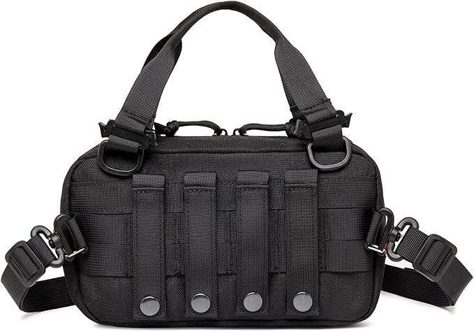 Molle Admin Pouch with Laser Cutting Loop,Car EDC EMT Molle Pouches, Large Capacity Tactical Pouch, EDC Pouch Organizer Include US Flag