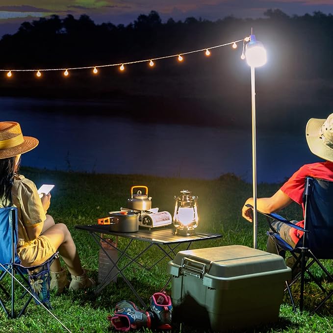 Foldable Camping Side Table, Ultralight Small Beach Table Aluminum, Portable Outdoor Table with Carry Bag and Storage for Picnic, Grill, Hiking, Fishing, Sand, Camping Essentials(L)