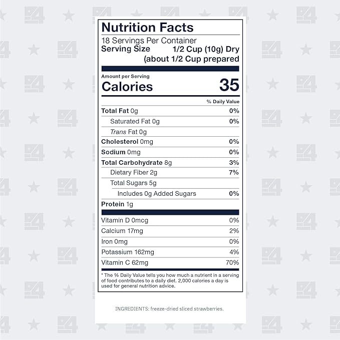 4Patriots Freeze-Dried Sliced Strawberries #10 Can: Designed to Last 30 Years, 18 Servings