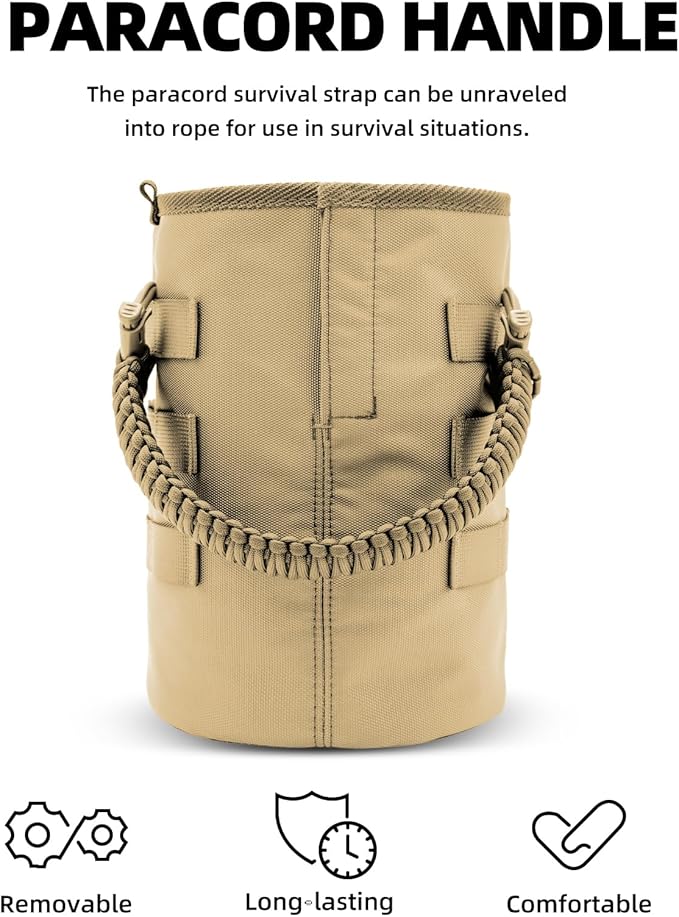 Water Bottle Holder Bag with Molle Strap - Water Bottle Carrier Pouch for Walking, Gym, Camping, Fishing, Hunting 32oz, 64oz, 128oz One Gallon Tactical Carrier Holder