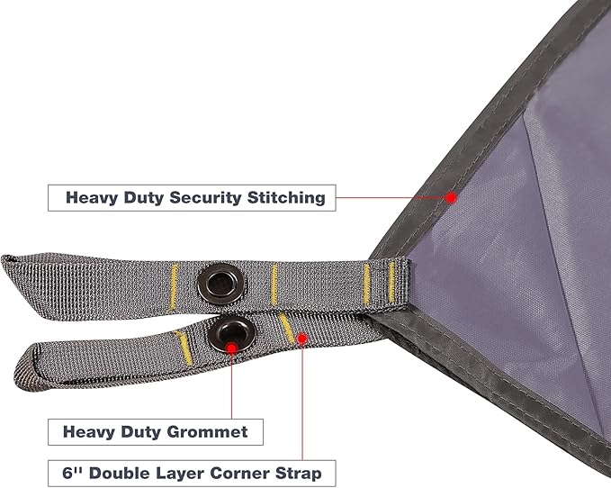 REDCAMP Waterproof Camping Tarp, 4 in 1 Multifunctional Tent Footprint for Camping, Hiking, Backpacking, Lightweight and Compact (150" X138")