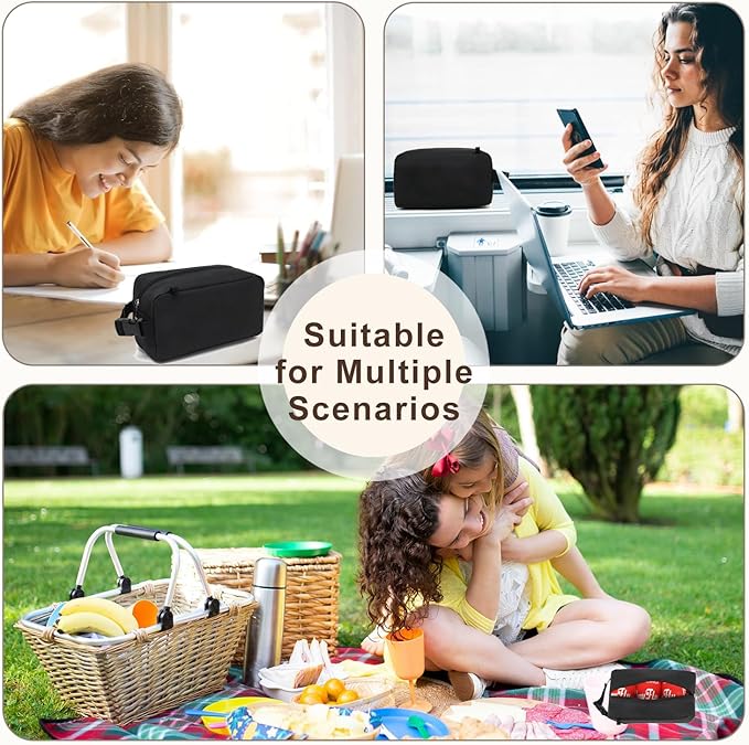 FlowFly Small Insulated Lunch box Portable Soft Bag Mini Cooler Thermal Meal Tote Kit with Buckle for Work, GreyWithBuckle