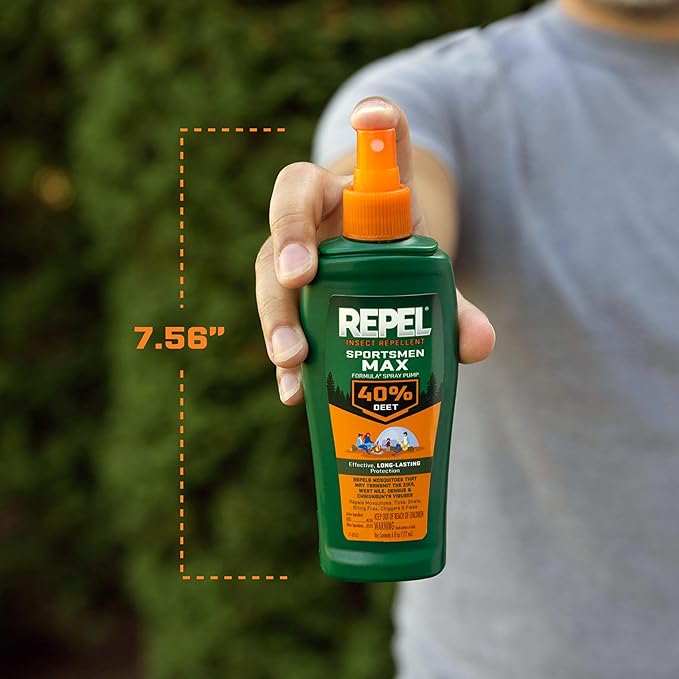 Repel Insect Repellent Sportsman Max Formula, Repels Mosquitoes, Ticks and Gnats, Effective Long-Lasting Protection, 40% DEET (Aerosol) 6 fl Ounce (Pack of 2)