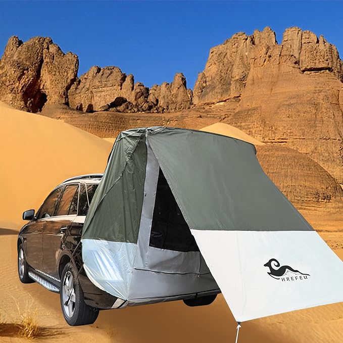 SUV Tent Car Awning, UPF 50++ with Portable Waterproof Storage Bag, Tear-Resistant, Large Space, Good Vision, Smooth Ventilation, Suitable for Outdoor Beach Camping Auto Canopy Shade…