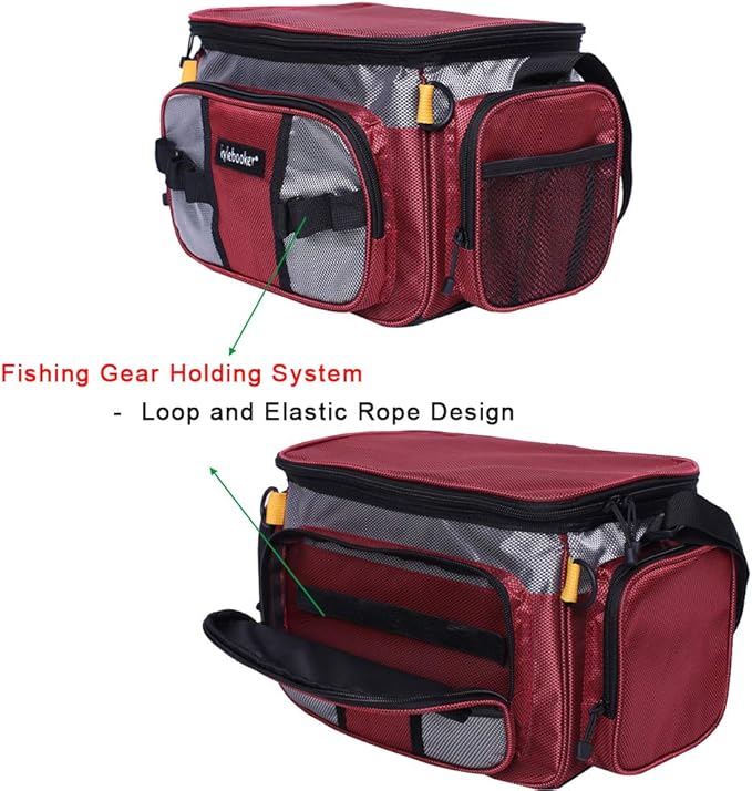 Kylebooker Fishing Tackle Bags Soft Side Fishing Tackle Box Storage Bag for Saltwater or Freshwater