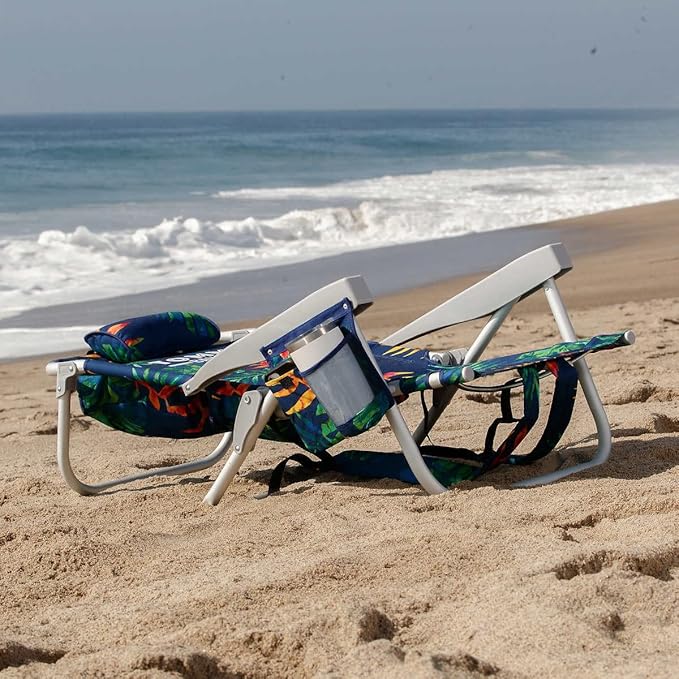Tommy Bahama 5 Position Beach Chair (Green Leaves)