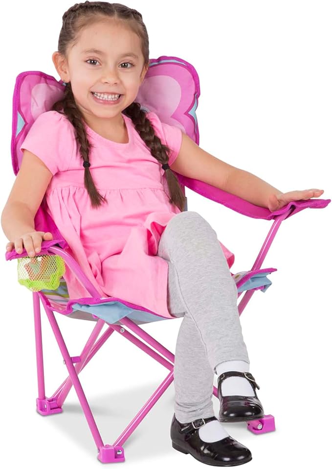 Melissa & Doug Sunny Patch Cutie Pie Butterfly Folding Lawn and Camping Chair