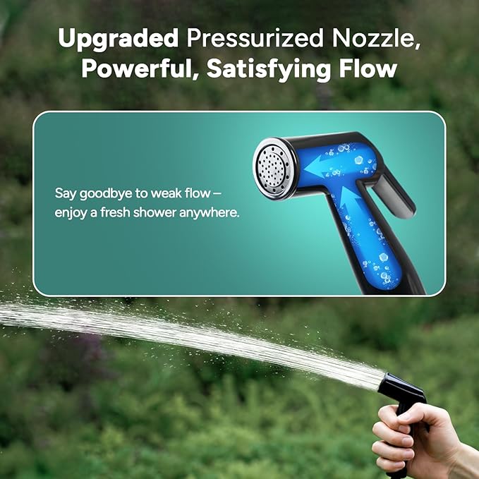 DR.PREPARE Camping Shower, 5 Gallons/20L Portable Shower with Foot Pump, Large Water Inlet, Outdoor Camp Shower Bag for Camping, Beach, Hiking, Climbing