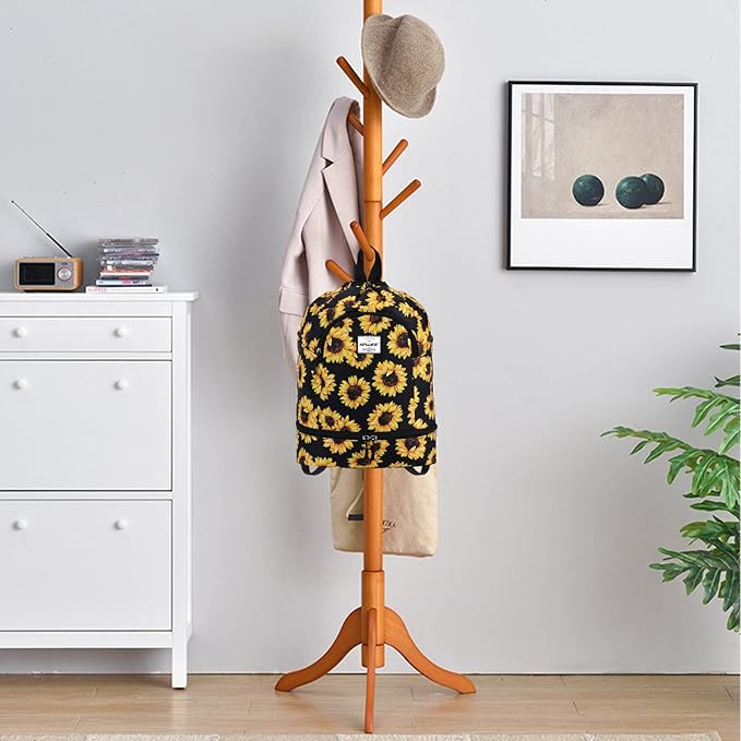 Dry Wet Drawstring Backpack with Shoe Compartment for Women Adjustable Gym Bag