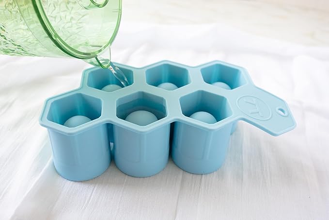 Outset Silicone Hexagon Ice Shot Mold, 6 Glass Capacity