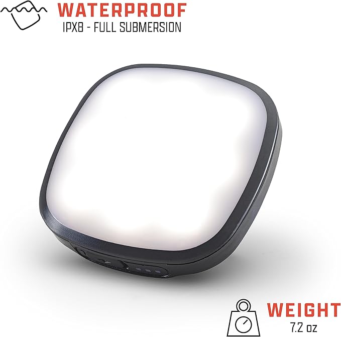 AMPEX Camping Light Rechargeable 300 Lumen White Light with Red Mode - Lock Out Switch - 200 Hour Runtime with USB-C Charging Camping Must Haves