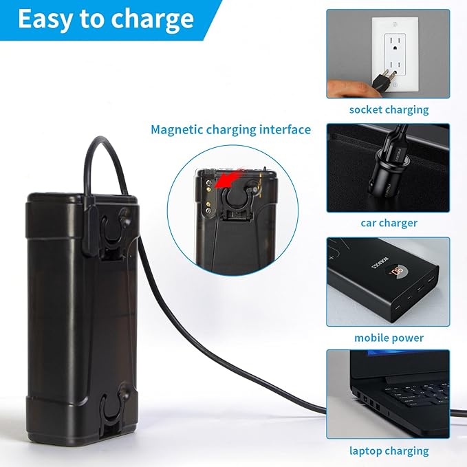 Portable Outdoor Shower with LED Lighting, Battery-Driven Pump for Beaches, Camping, Gardens & Hiking