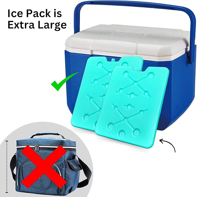 GURIN Reusable Ice Packs for Lunch Box/Coolers, Bag, or Backpack Coolers - Cold Up to 8-12 Hours Long Lasting for Camping Picnic, Outdoor Activities, Food Delivery