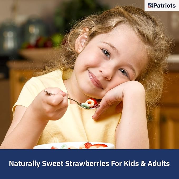 4Patriots Freeze-Dried Sliced Strawberries #10 Can: Designed to Last 30 Years, 18 Servings