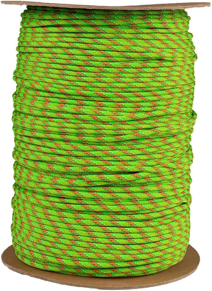 Paracord Planet Holiday Colors 550 Paracord – Great for DIY, Bracelets, and Lanyards – You're a Mean One (100 Feet)