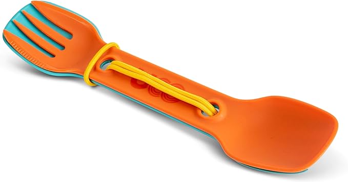UCO Utility Spork 3-in-1 Combo Spoon-Fork-Knife Utensil, 2-Pack, Gold/Sky Blue