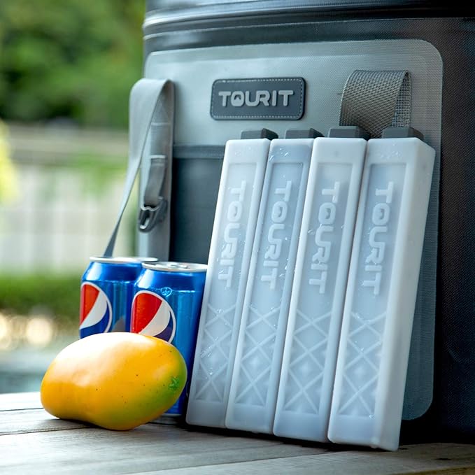 TOURIT Ice Packs for Coolers Reusable Long Lasting Freezer Packs for Lunch Bags/Boxes, Cooler Backpack