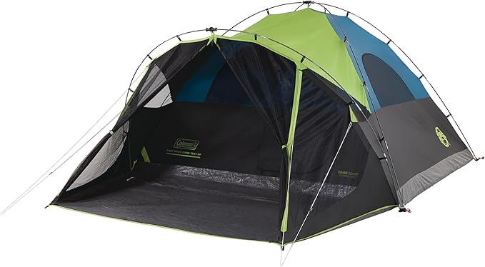 Coleman Carlsbad Dark Room Tent with Screened Porch, 4/6 Person Tent Blocks 90% of Sunlight to Keep Inside Cool, Weatherproof Shelter with Easy Setup, Made of PFAS-Free Materials
