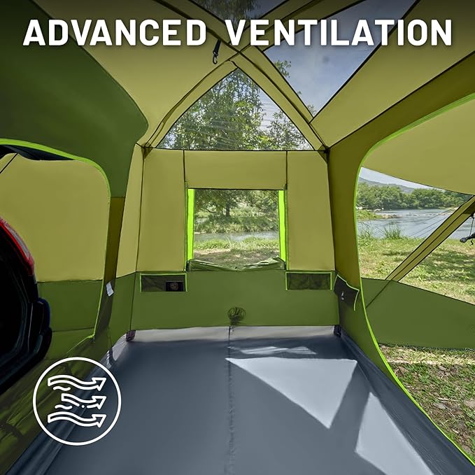 TIMBER RIDGE 5-9 Person SUV Tent with Screen Porch and Awning for Family Camping, Weather Resistant and Portable Van or Car Tent, Includes Rainfly and Storage Bag, 13' W X 10' L X 7.1' H