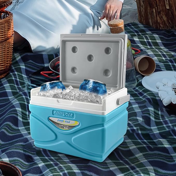 Picnic Cooler – 4.5 Liter Hard Cooler – Coolbox Keeps Contents Cool for 48 Hours – BPA Free Outdoor Cooler – Portable Cooler for Picnics, Grill, Camping (Orange)