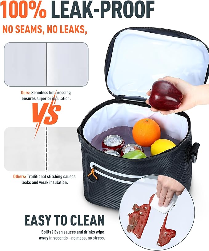 Soft-Sided Cooler Bag, 7/16/30 Can Portable Ice Chest Box, Waterproof, Leak-Proof, Insulated Cooler for Lunch, Beach, Drink, Beverage, Travel, Camping, Picnic