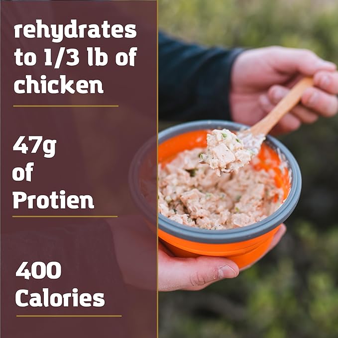 Packit Gourmet Cajun Ranch Chicken Salad | Premium Freeze Dried Backpacking & Camping Food | Large Portions | High Protein | Real Meat | Just Add Water Meal |All-Natural Ingredients | Made in USA |Freeze-Dried and Dehydrated Foods
