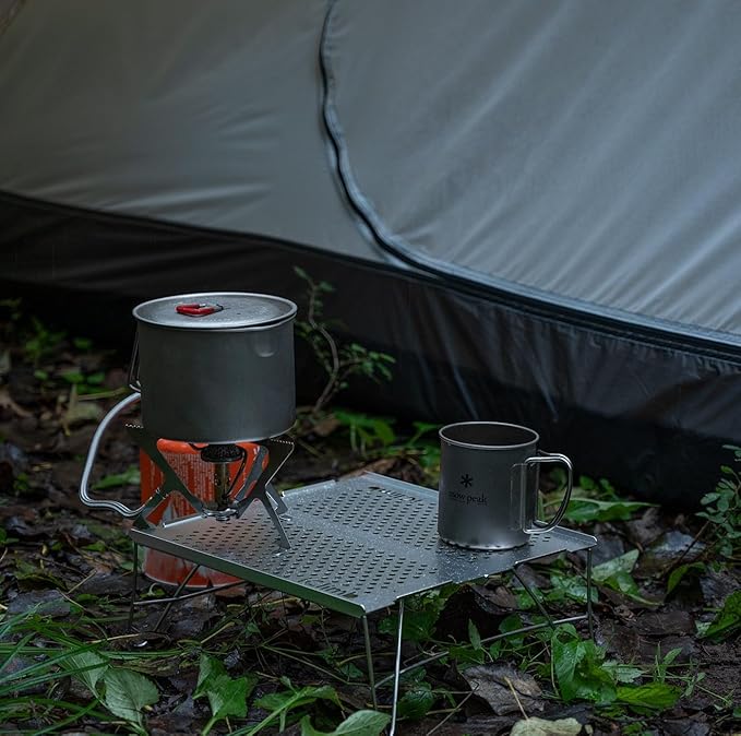 iClimb Mini Solo Folding Table Ultralight Compact for Backpacking Camping Hiking Beach Picnic (Nature - Mini)