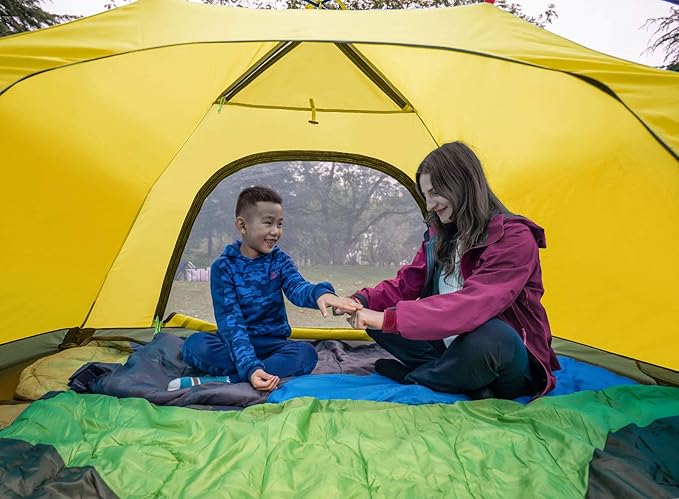 KAZOO 2/4 Person Camping Tent Outdoor Waterproof Family Large Tents 2/4 People Easy Setup Tent with Porch Double Layer