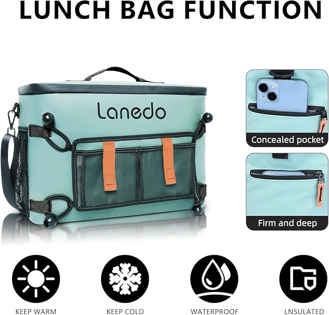 Deep Freeze Cooler Soft Sided Cooler Bag, 34 Can Collapsible Insulated Ice Chest, Large Leakproof Camping & Travel Cooler for Kayaking & Beach