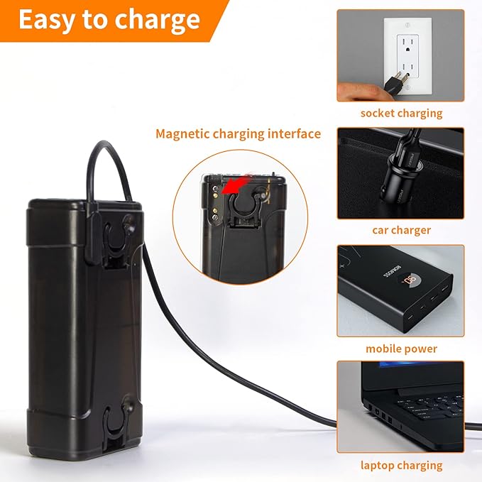 Portable Outdoor Shower with LED Lighting, Battery-Driven Pump for Beaches, Camping, Gardens & Hiking