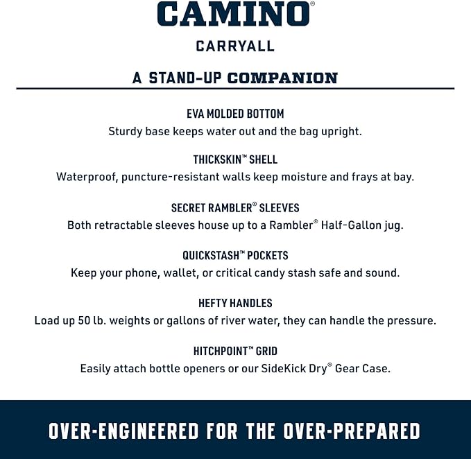 YETI Camino 35 Carryall with Internal Dividers, All-Purpose Utility, Boat and Beach Tote Bag, Durable, Waterproof