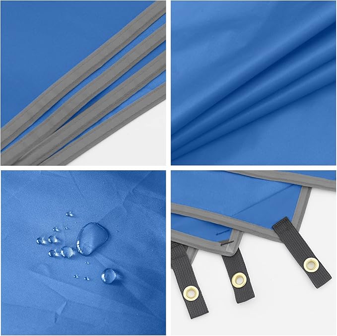 Wind Tour Portable Multifunctional Outdoor Camping Tarp Groundsheet Footprint Lightweight Floor and Ground Tarps for Camping Hiking with Carry Bag (Blue-86.6" x 86.6")