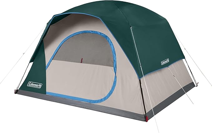 Coleman Skydome Tent with 5 Minute Setup, 2/4/6/8 Person Weatherproof Tent with Rainfly & Carry Bag, 20% More Headroom Than Traditional Canopies