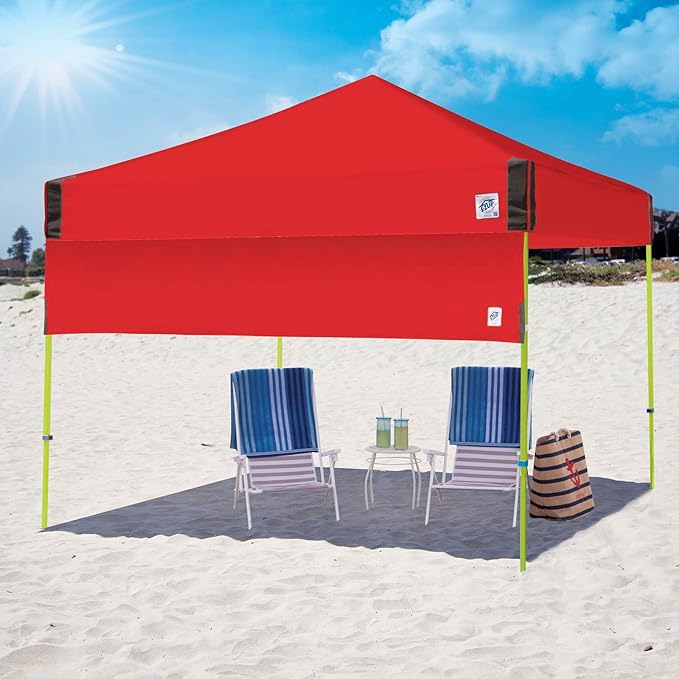 E-Z UP Recreational Half Wall, Fits Straight Leg 10' x 10' Canopy, Truss Clips and Storage Bag, Black