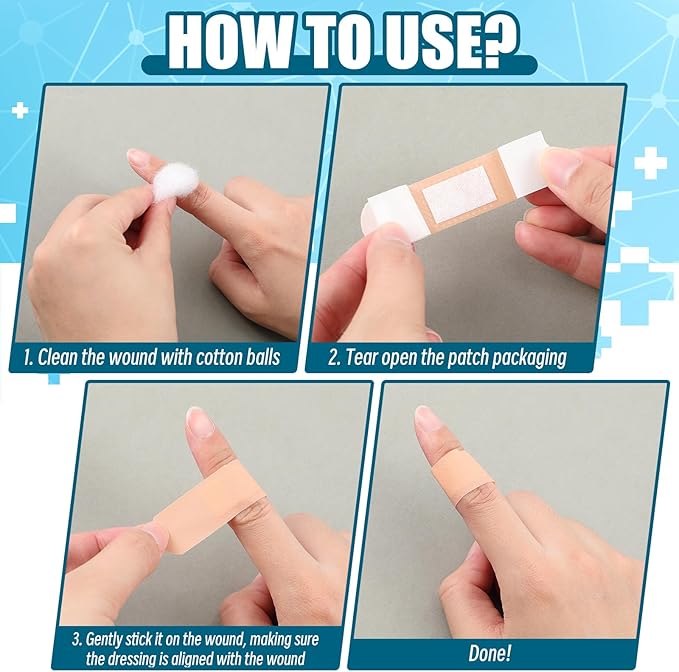 Timgle 5000 Pcs 3/4" x 3" Adhesive Bandages Bulk Waterproof Adhesive Breathable Bandages for Sensitive Skin School Nurses Businesses Travel First Aid Kits Homeless Care Supplies Donations