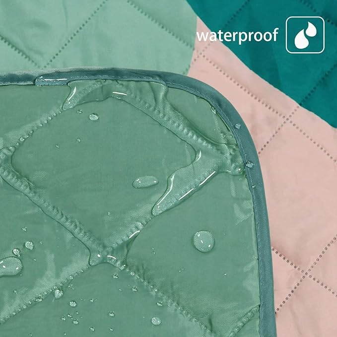 Exclusivo Mezcla Waterproof Picnic Blanket 60x80 Inches Large Multicolor Floral Polyester Sandproof Modern Camping Blanket